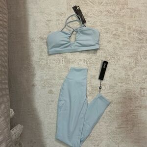 YoungLA Light Blue Women's Leggings Set